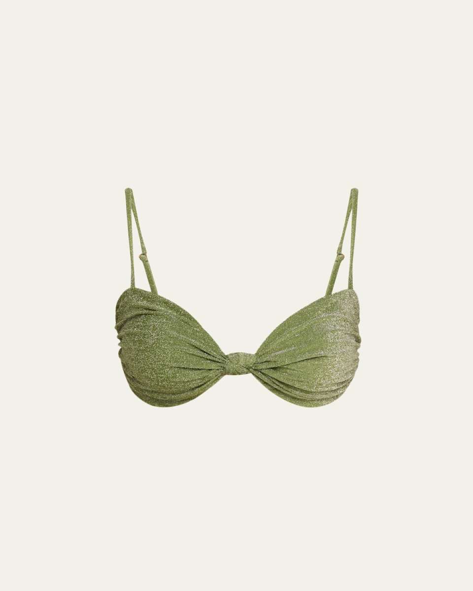 Shimmering Heliconia Bikini Top